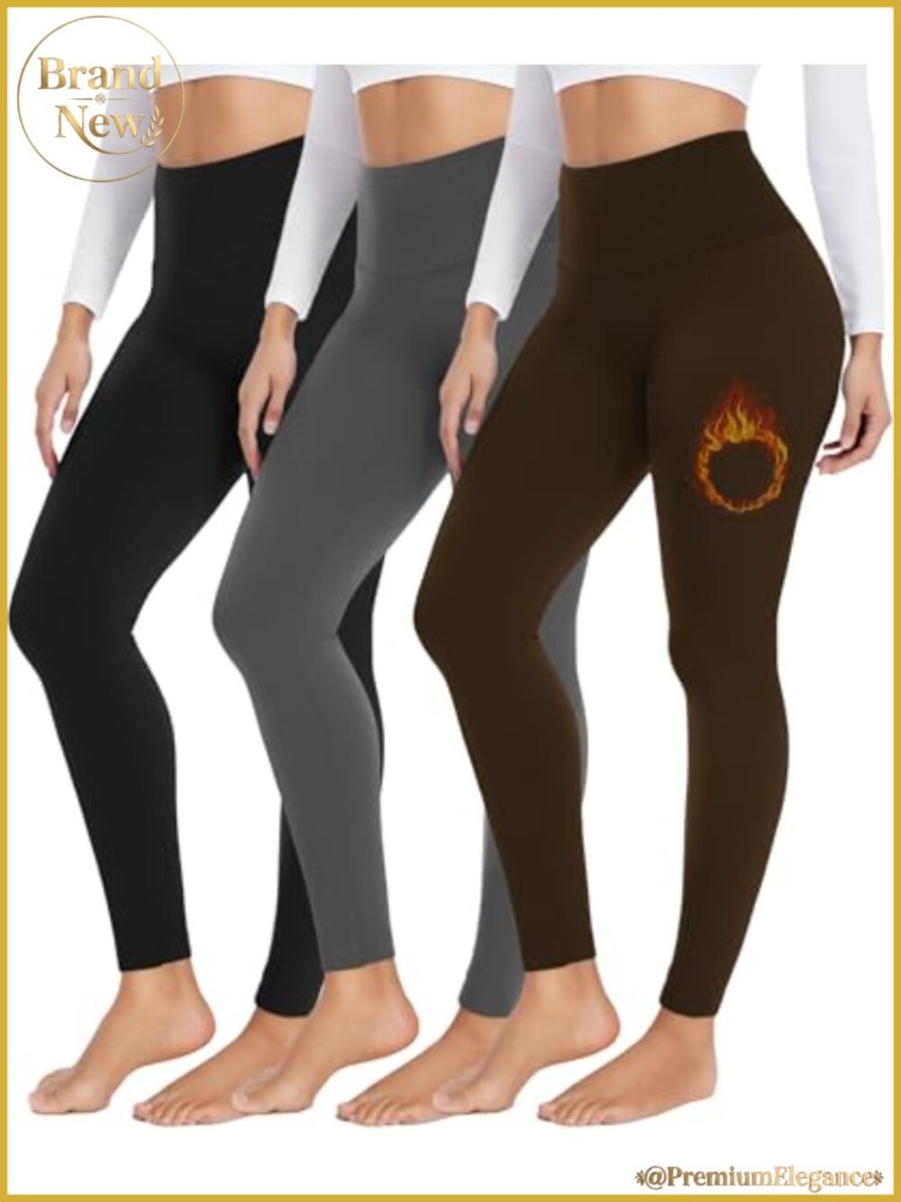 Fleece Lined High Waisted Tummy Control Thermal Leggings
